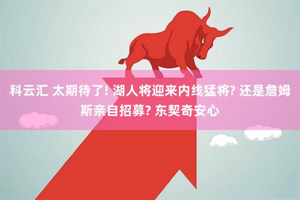 科云汇 太期待了! 湖人将迎来内线猛将? 还是詹姆斯亲自招募? 东契奇安心